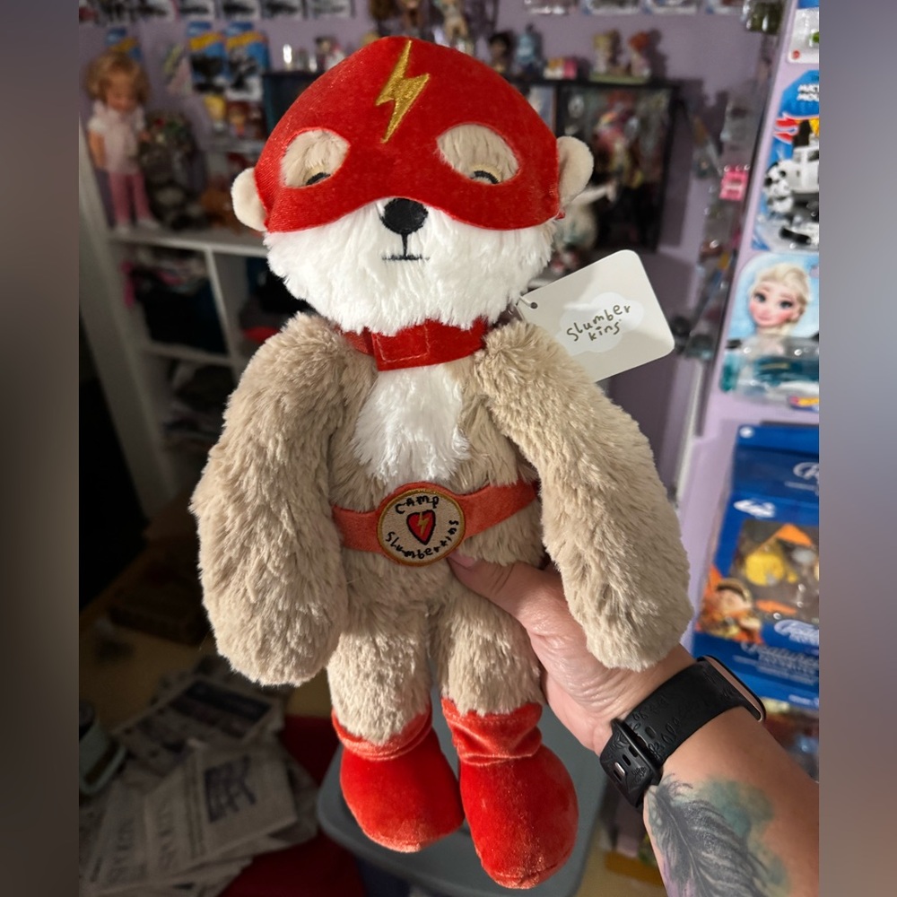 Slumberkins Red and Tan Superhero Plush Toy